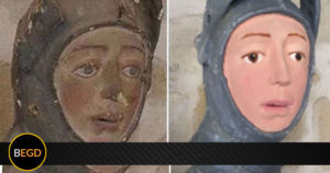 ¿Otro Ecce Homo?: la escultura del San Jorge de Estella pasa por una "terrorífica" restauración