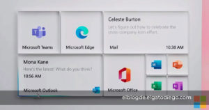 El equipo de diseño de Microsoft muestra su nuevo sistema de iconos junto a un menú inicio de Windows 10 que no existe